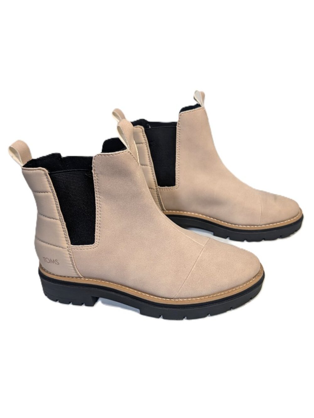TOMS Skylar Lug Sole Chelsea Boots Ankle Booties Blush Pink Womens 7